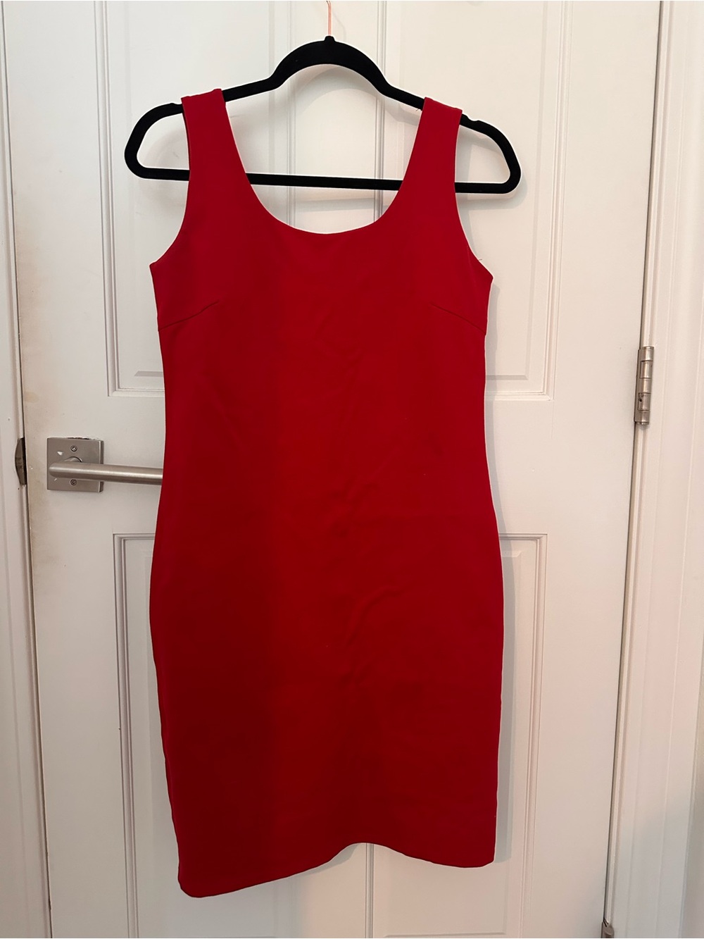 Shinestar Red Sleeveless Scoop-Neck Mini Dress